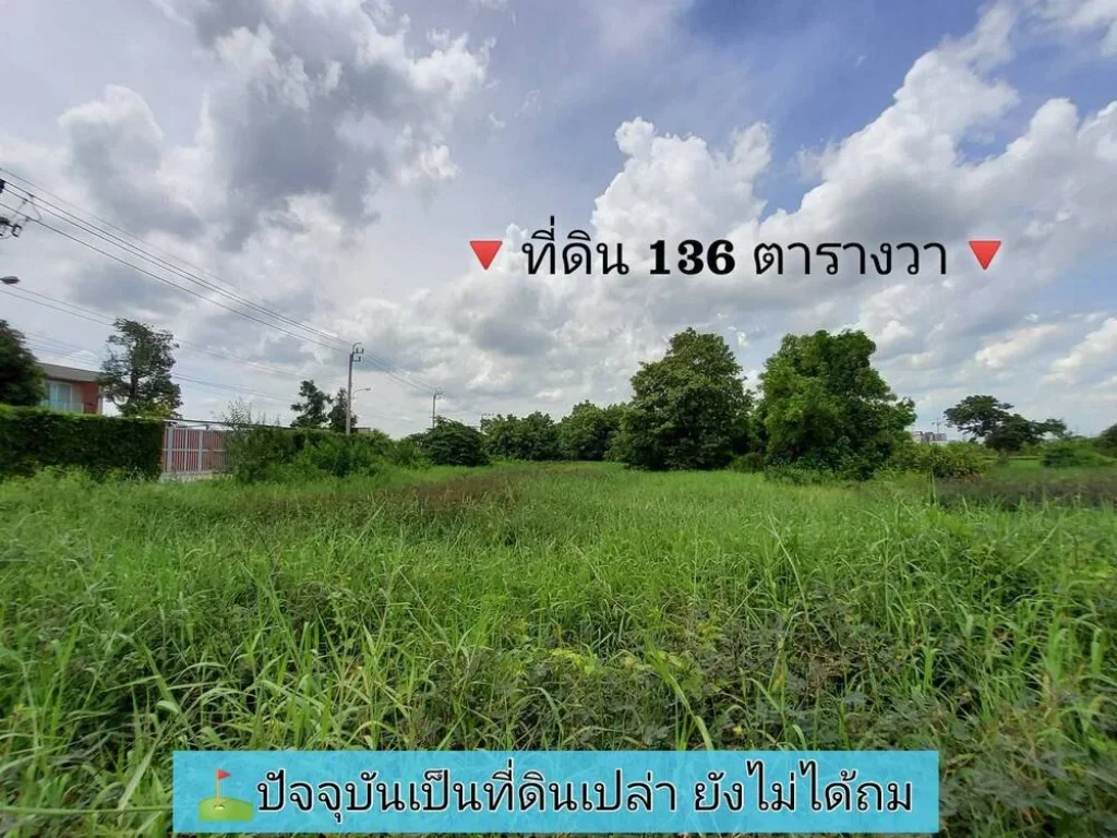 ขายที่ดินสร้างบ้าน 136 ตารางวา แปลงมุม มีไฟฟ้า และน้ำประปา ซอยปูนปั้น ถนนบางกรวย-ไทรน้อย