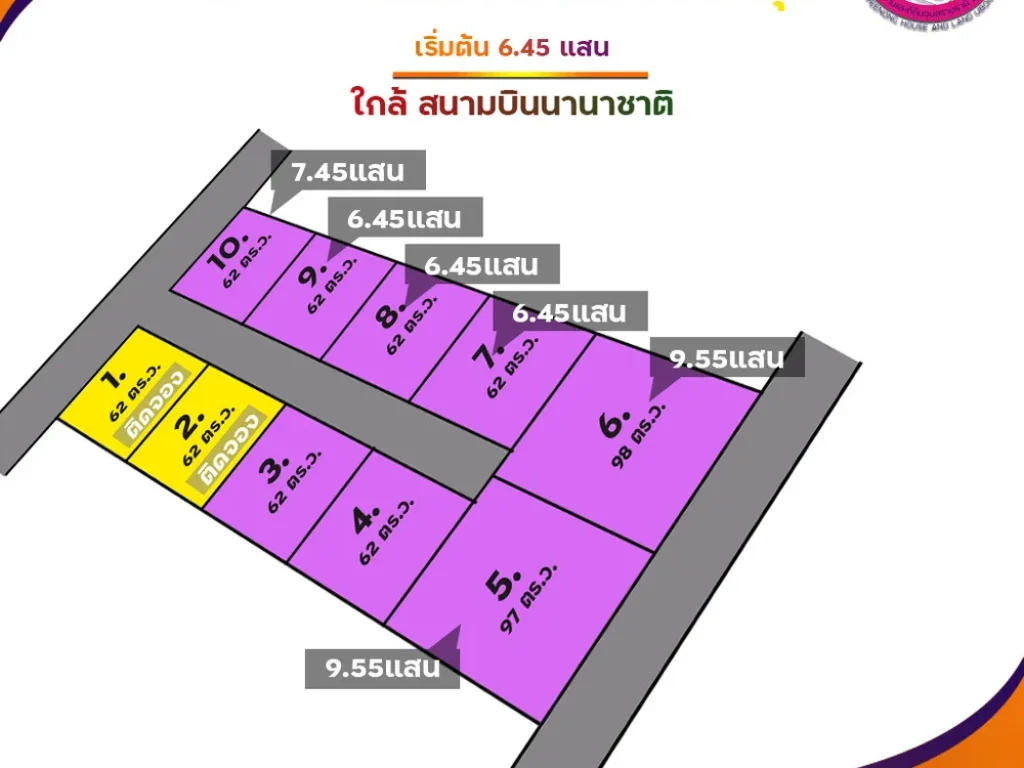 ขายที่ดินเปล่า ว่าง 8แปลงเท่านั้น บ้านดงแสนสุข อเมือง จอุบล