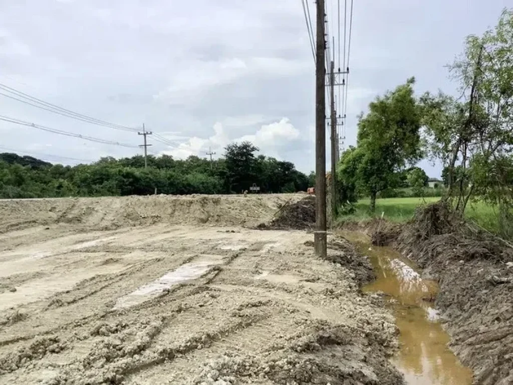 ขายที่ดิน ติดถนนใหญ่ ทำเลดี เส้นปราจีน-บ้านสร้าง ติดถนน 4 เลน