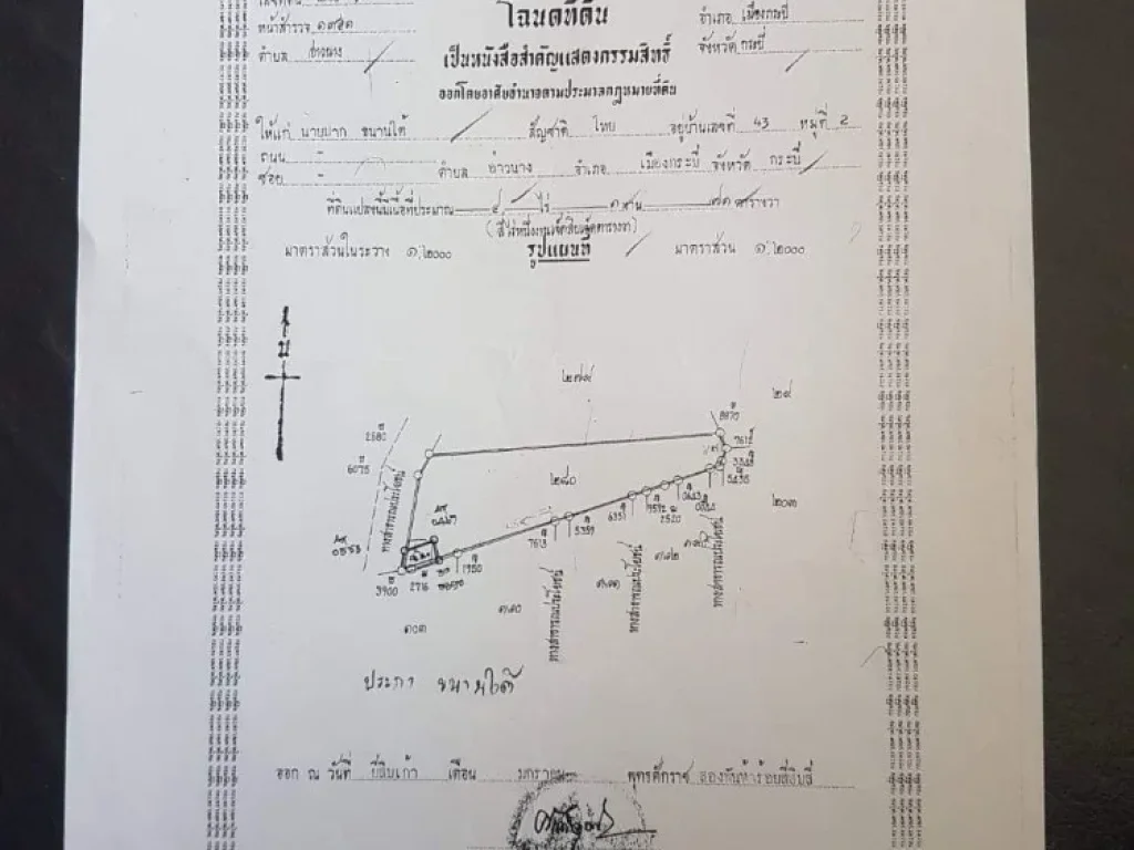 ขายรีสอร์ทอ่าวนางเพิร์ล โฉนดเลขที่29780 ทำเลดี บรรยากาศดี อ เมือง จกระบี่