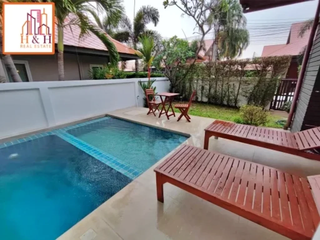 บ้านพูลวิลล่าพัทยา The Ville Jomtien Pool Villa 72ตรว 3นอน 3น้ำ แถมเฟอร์นิเจอร์และเครื่องใช้ไฟฟ้า พร้อมอยู่