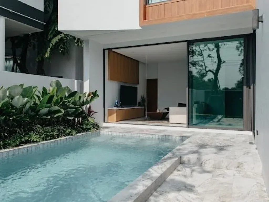 ขายบ้านในเมืองเชียงใหม่ Pool villa สร้างใหม่ โซนเจ็ดยอด ใกล้เมญ่า เนื้อที่ 555 ตรว