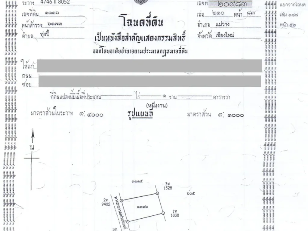 ที่ดินแม่วาง 100 ตรว 289000 บาท - มีไฟฟ้า มีประปา ถมแล้ว ด้านหน้าติดแม่น้ำ