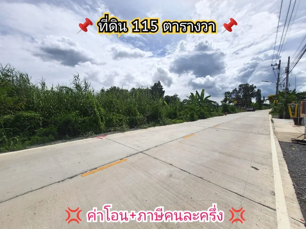 ขายด่วนที่สุด ที่ดินคลองโยง 115 ตารางวา ติดถนนซอยเมน ทำเลทองธุรกิจ ซอย เลียบคลองโยง อพุทธมณฑล