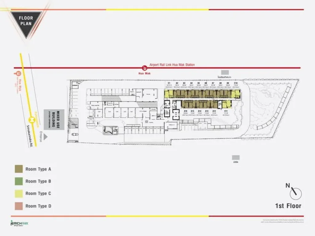 ขายดาวน์ 426800 บาทเท่านั้น ขนาด 34890 ตรม ริชพาร์ค ทริปเปิ้ล สเตชั่น ชั้นที่28ห้องที่10