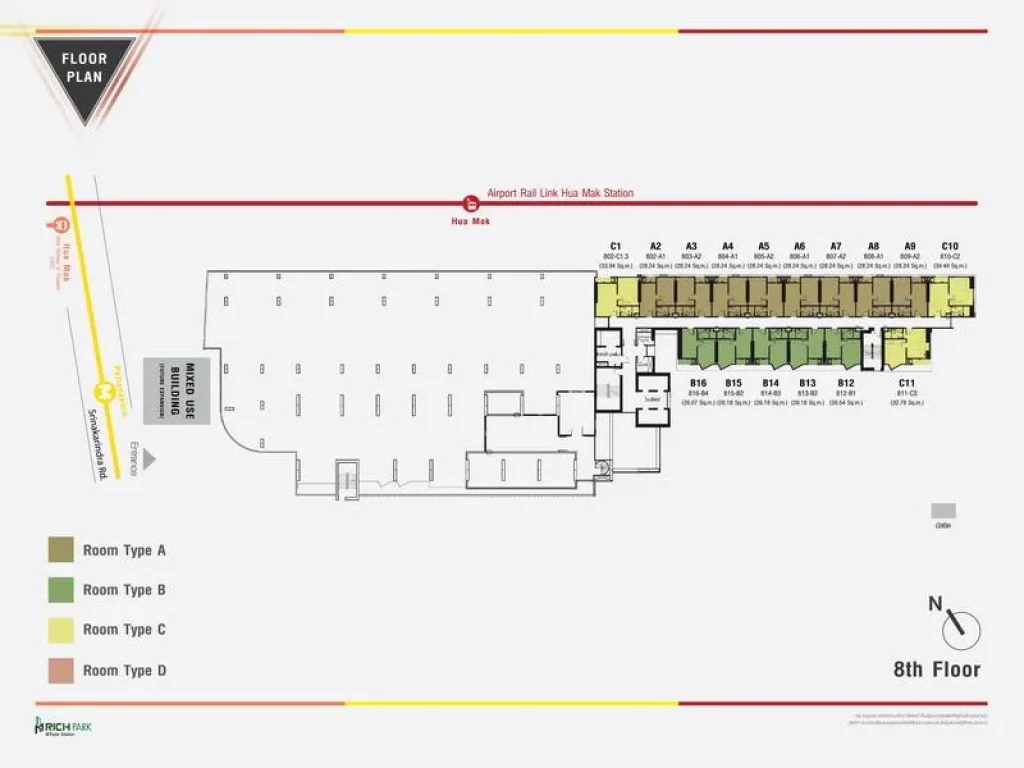 ขายดาวน์ 426800 บาทเท่านั้น ขนาด 34890 ตรม ริชพาร์ค ทริปเปิ้ล สเตชั่น ชั้นที่28ห้องที่10