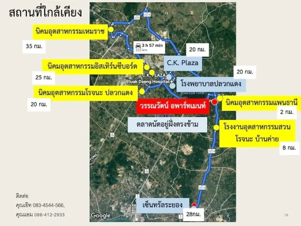 ขายอพาร์ทเมนท์ พร้อมที่ดิน พร้อมเดินกิจการต่อ ปลวกแดง ระยอง