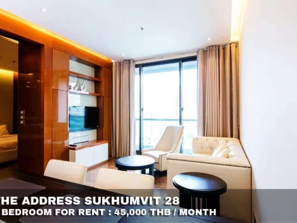 เช่า FOR RENT THE ADDRESS SUKHUMVIT 28 1 bedroom 52 Sqm45000 CLOSE EMPORIUM