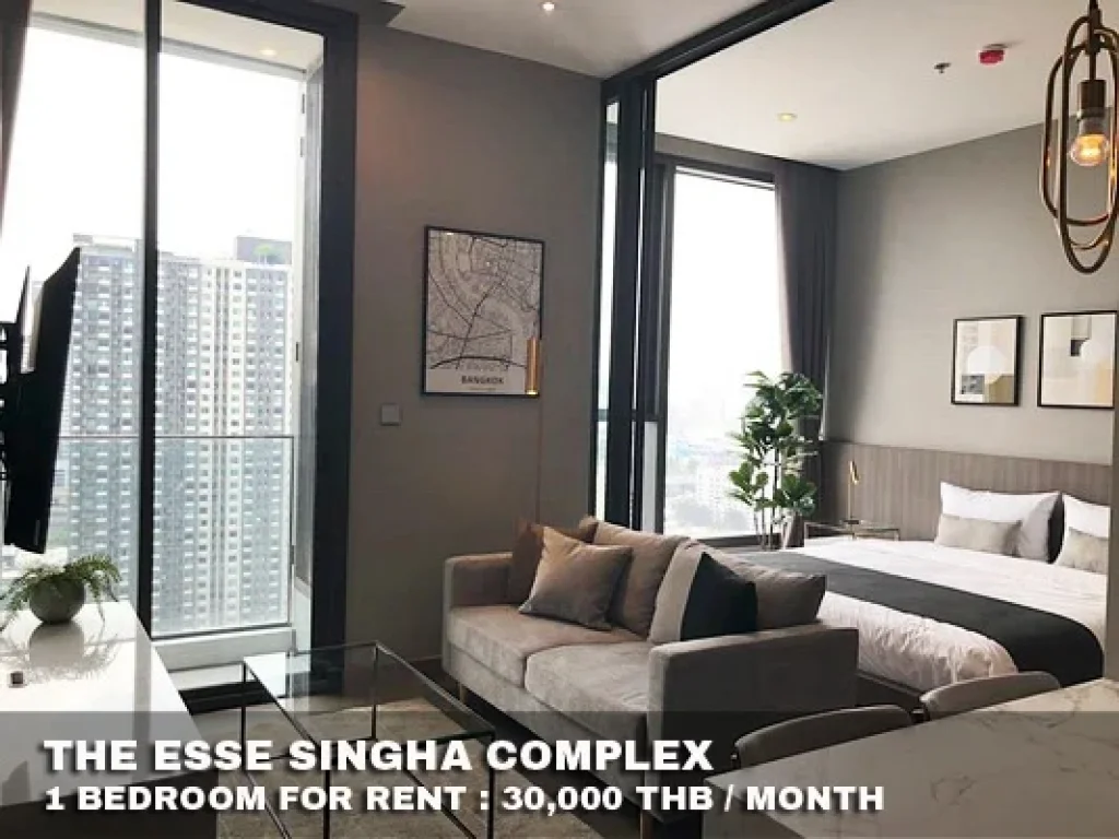 เช่า FOR RENT THE ESSE SINGHA COMPLEX 1 bedroom 36 Sqm30000 CLOSE MRT PETCHABURI