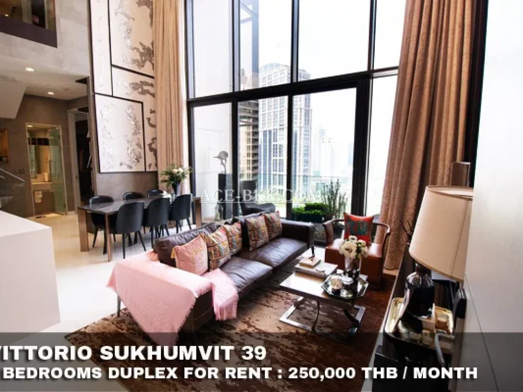 เช่า FOR RENT VITTORIO SUKHUMVIT 39 2 beds 3 baths Duplex 168 Sqm250000