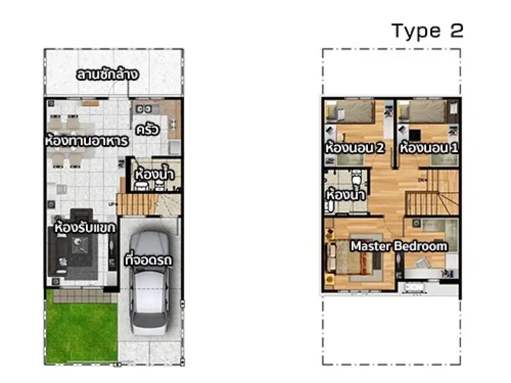 ขาย ทาวน์โฮม 2 ชั้น พฤกษาวิลล์ 662 บางนา-หนามแดง 3 ห้องนอน 2 ห้องน้ำ เนื้อที่ 21 ตรวา