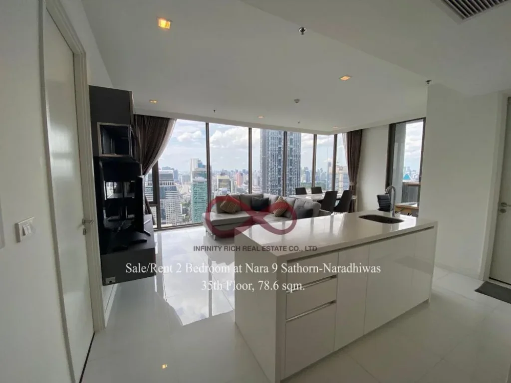 ให้เช่าขายCondo Nara 9 Sathorn-Naradhiwas ติด BTS ช่องนนทรี ชั้น35 ราคา 48000 บาท ขาย 138 ลบ