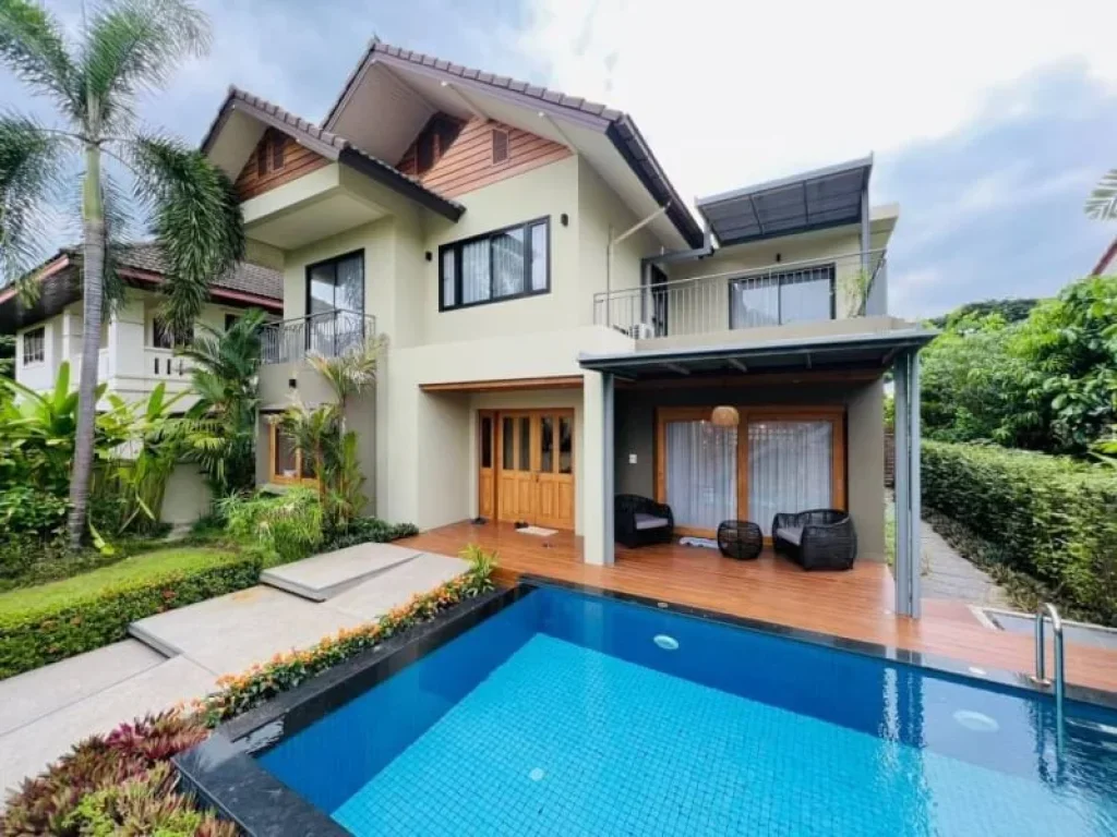 ขายให้เช่าบ้านอำเภอเมืองเชียงใหม่ Modern Homey Pool Villa พร้อมสระว่ายน้ำ ตแม่เหียะ อเมือง จเชียงใหม่