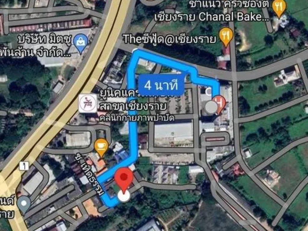 ขายที่ดินทำเลทอง ปรับถมแล้ว ใจกลางเมืองเชียงราย เหมาะสร้างบ้านหรือทาวน์โฮม อยู่ใกล้ รพ เกษมราษฎร์ศรีบุรินทร์ 650 เมตร อยู่ใกล้บิ๊กซี 17 กม