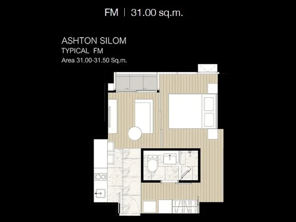 ขายพร้อมผู้เช่า Ashton Silom 1 ห้องนอน 32 ตรม ชั้น 14 ห้องสวยแต่งครบ 8 ล้าน