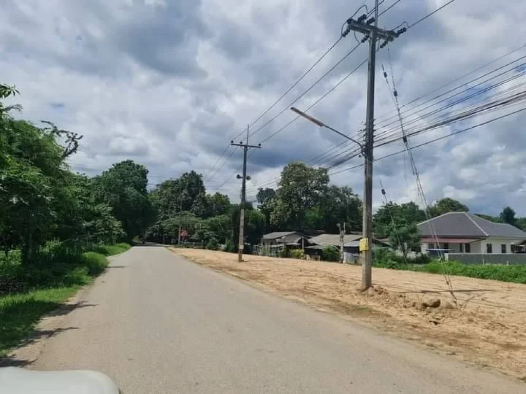 ขายที่ดินติดถนนคอนกรีตบ้านสันโป่งแม่ริมแบ่งขายหลายแปลงราคาถูก