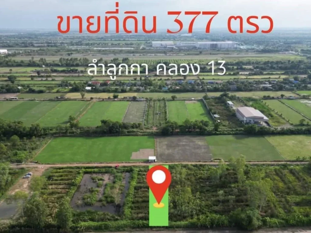 ขายด่วนที่ดินสวยใกล้กรุงเทพ อลำลูกกา คลอง 13 ลำลูกกา จปทุมธานี