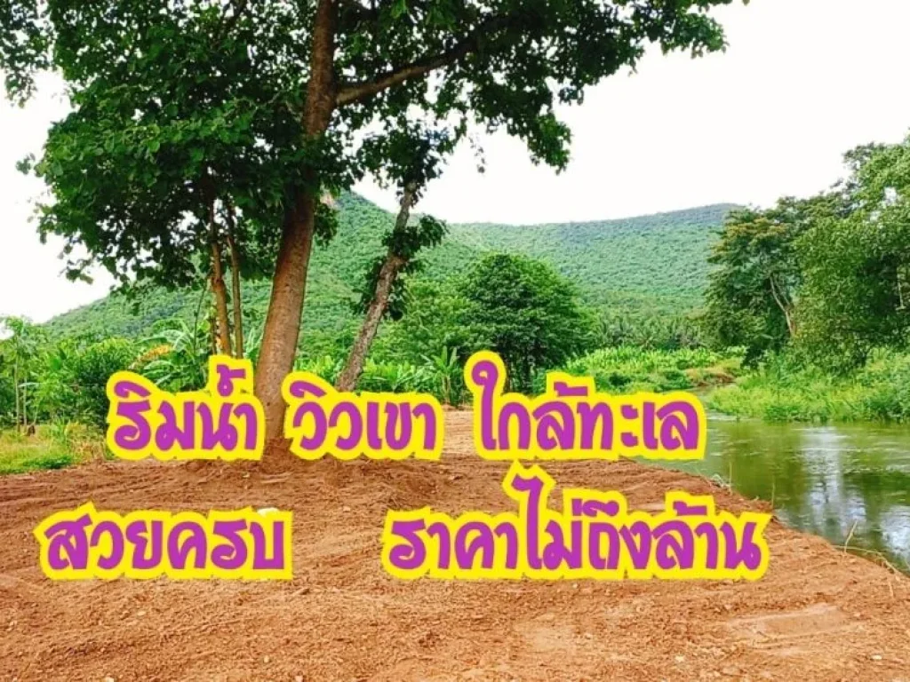 ที่ริมน้ำเหลือแปลงสุดท้าย ที่ดินริมน้ำห้วยแม่ประจันท์ หนองหญ้าปล้อง เพชรบุรี