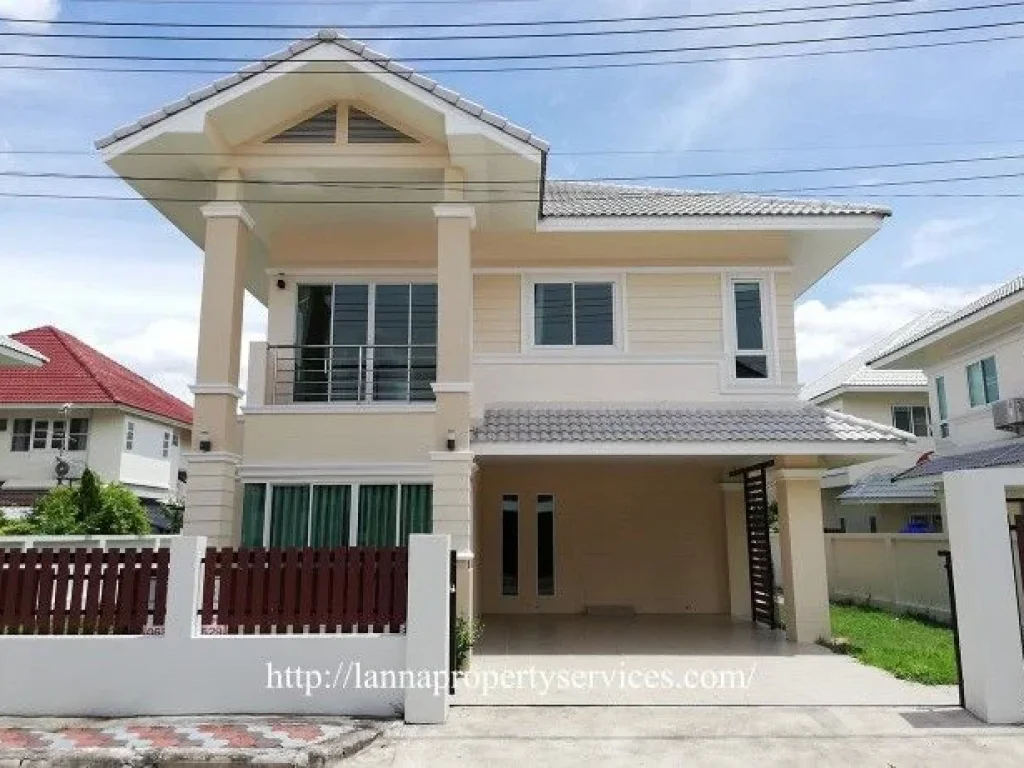 ให้เช่าบ้านในโครงการจัดสรรหางดง House with bathtub near new Lanna international school hangdong