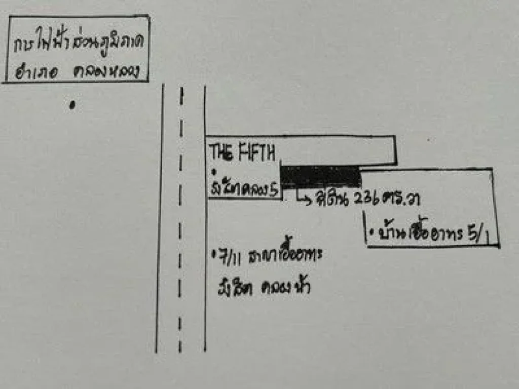 ขายที่ดินหายาก 236 ตารางวา คลองห้า เดินทางสะดวก ใกล้ถนนคลองหลวง ถนนรังสิต-นครนายก