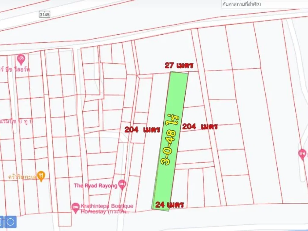 ขายที่ดิน 3 ไร่ ติดทะเล หาดทรายแก้ว-แหลมแม่พิมพ์ อแกลง จระยอง วิวดี หาดส่วนตัว