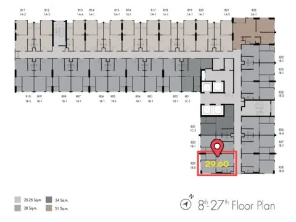 ขาย Niche id Pakkret Station 296 ตรม ชั้น 20 วิวสระ ห้องมุม วิวสวย ใกล้รถไฟฟ้าสายสีชมพู