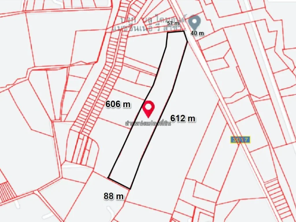 ขายที่ดินเกาะขนุน 315 ไร่ ติดถนนเส้น 3017 ใกล้ถนนเส้นสัตหีบ-พนมสารคาม331 - 750 เมตร พนมสารคาม ฉะเชิงเทรา