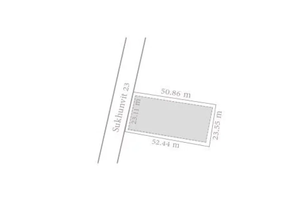 ขาย ที่ดิน สุขุมวิท 23 เนื้อที่ 320 ตรว สร้างอาคารสูงได้เกิน 23 เมตร โลเคชั่นดีมาก