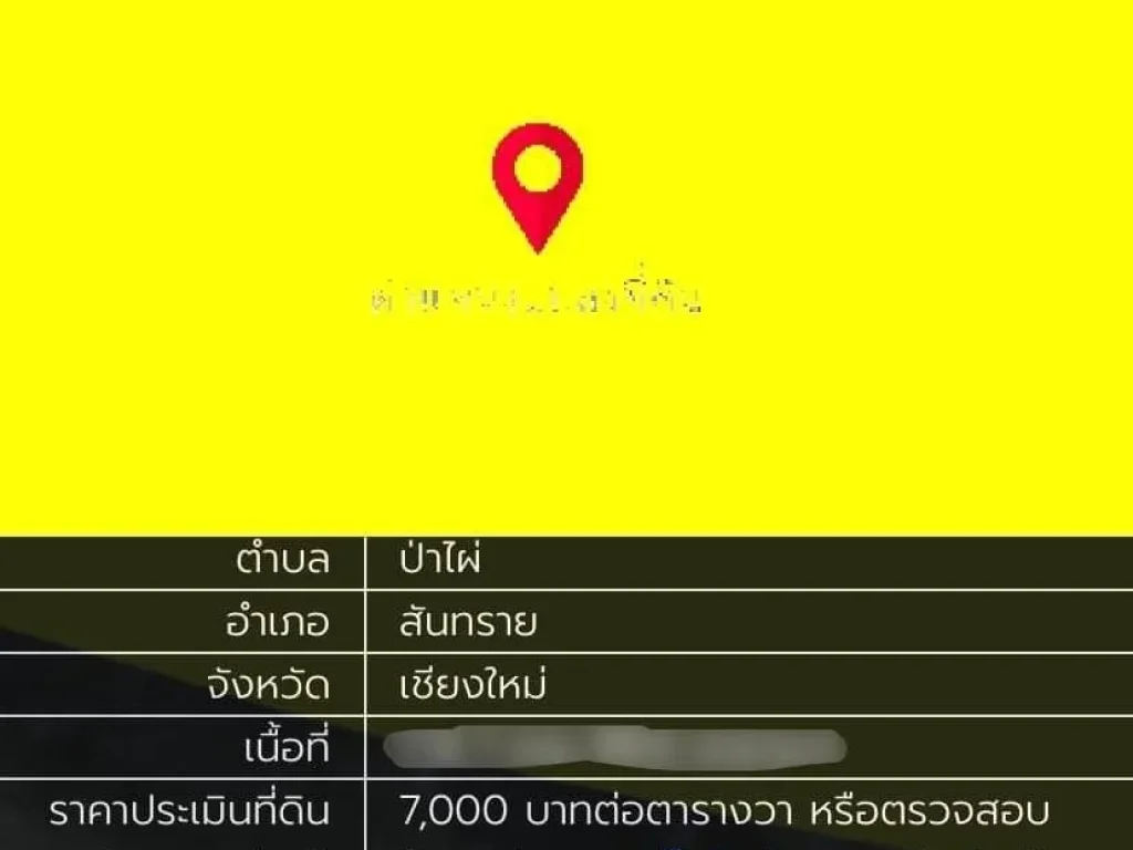 ที่ดินทำเลดี 17-1-59 ไร่ ราคาถูกติดถนน สันทรายเส้นเก่า ผังสีเหลือง