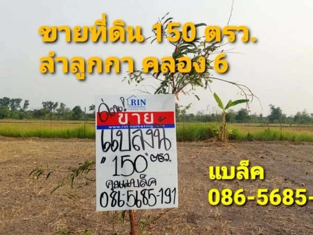 ขายที่ดินถมแล้ว 150 ตรวลำลูกกา คลอง 6 สวนเกษตรนนทรี2