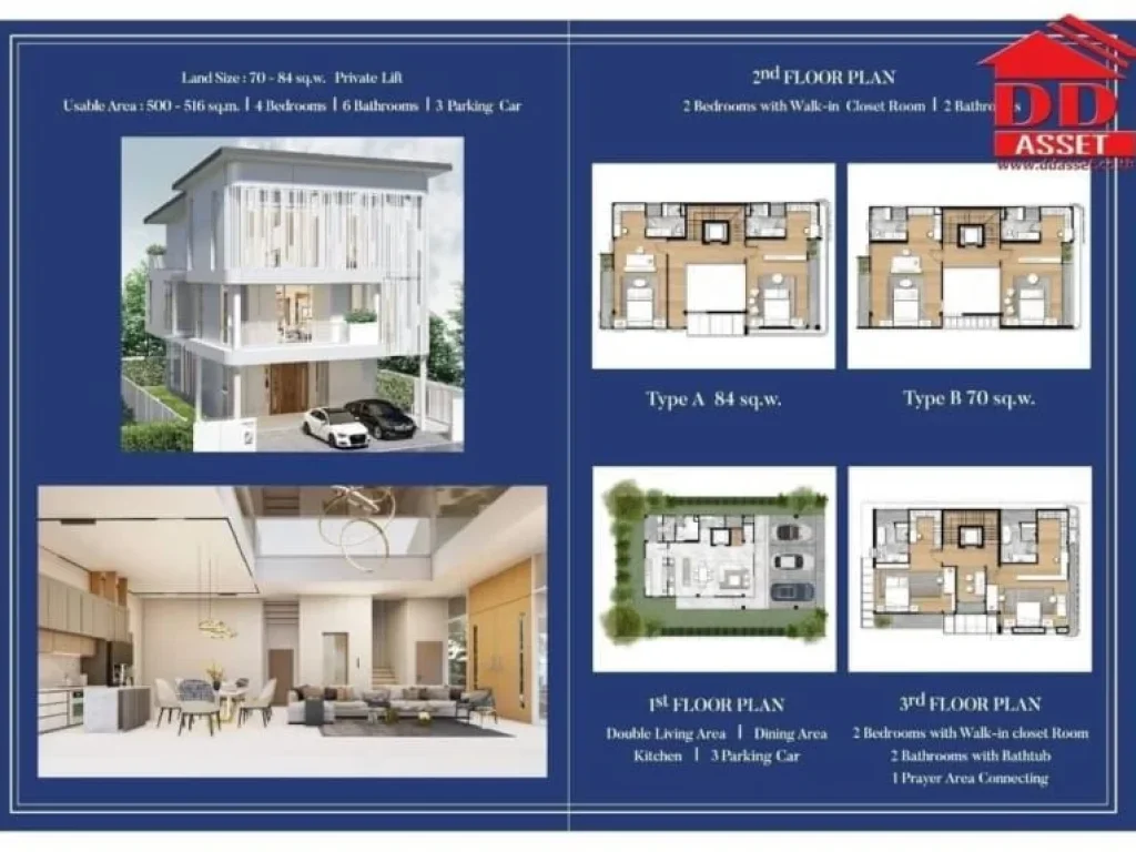 บ้านเดี่ยว 3 ชั้น พระราม9 เรสซิเดนซ์ พร้อมลิฟท์ ใกล้