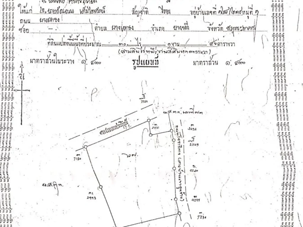 ขายที่ดิน ลาดตะเคียน ใกล้นิคม304 เหมาะสำหรับทำบ้านจัดสรร