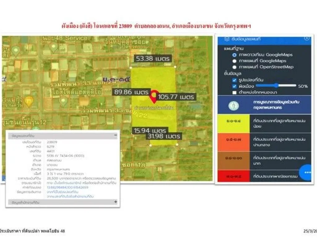 ขาย ที่ดินเปล่า ราคาถูก ต่ำกว่าราคาประเมิน พหลโยธิน 48