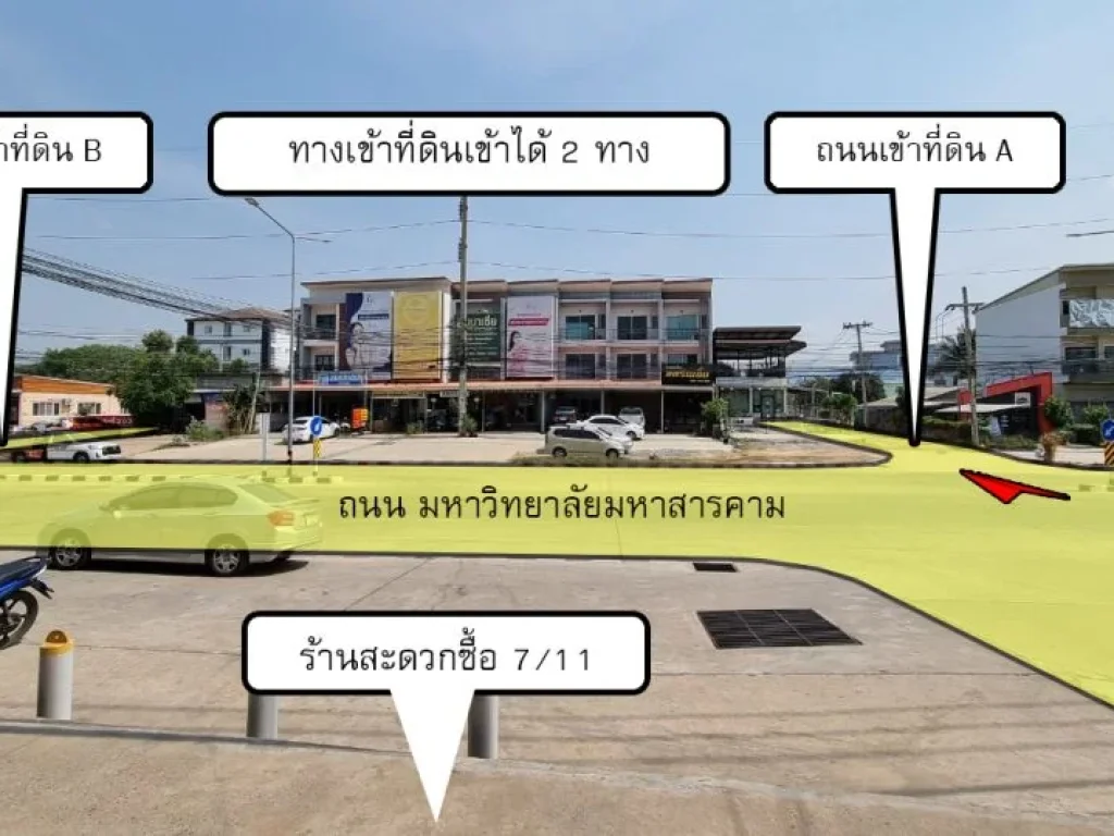 ขายที่ดิน 1ไร่ ใกล้มหาวิทยาลัยมหาสารคาม เหมาะกับการสร้างที่บ