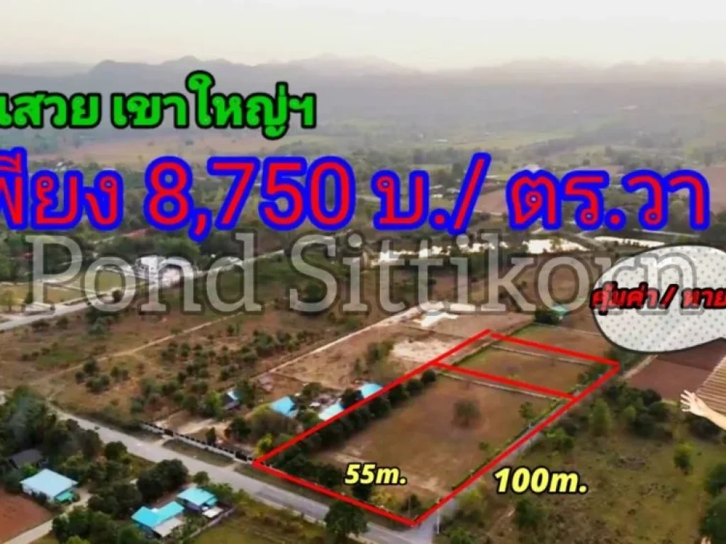 ที่ดินเขาใหญ่ฯ วาละ 8750 3-0-95 ไร่ เพียง 113 ล 