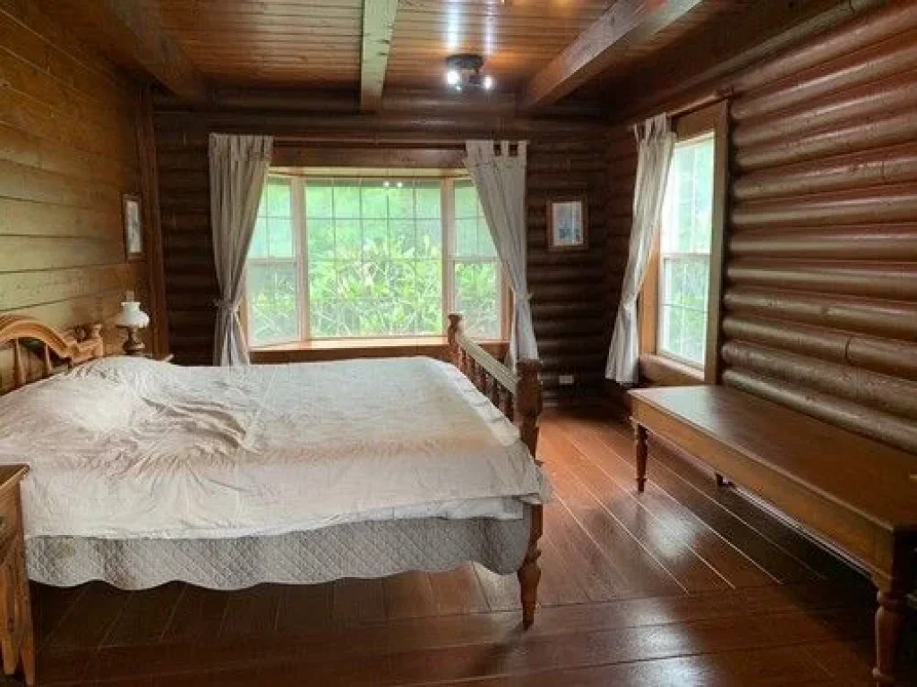 ขายบ้านไม้ 2 ชั้น สไตล์ Log Cabin ในโครงการโบนันซ่า เขาใหญ่