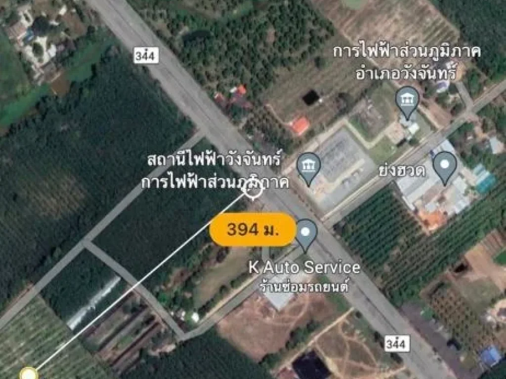 ขายที่ดินจังหวัดระยอง อำเภอ วังจันทร์ 24-3-34 ไร่