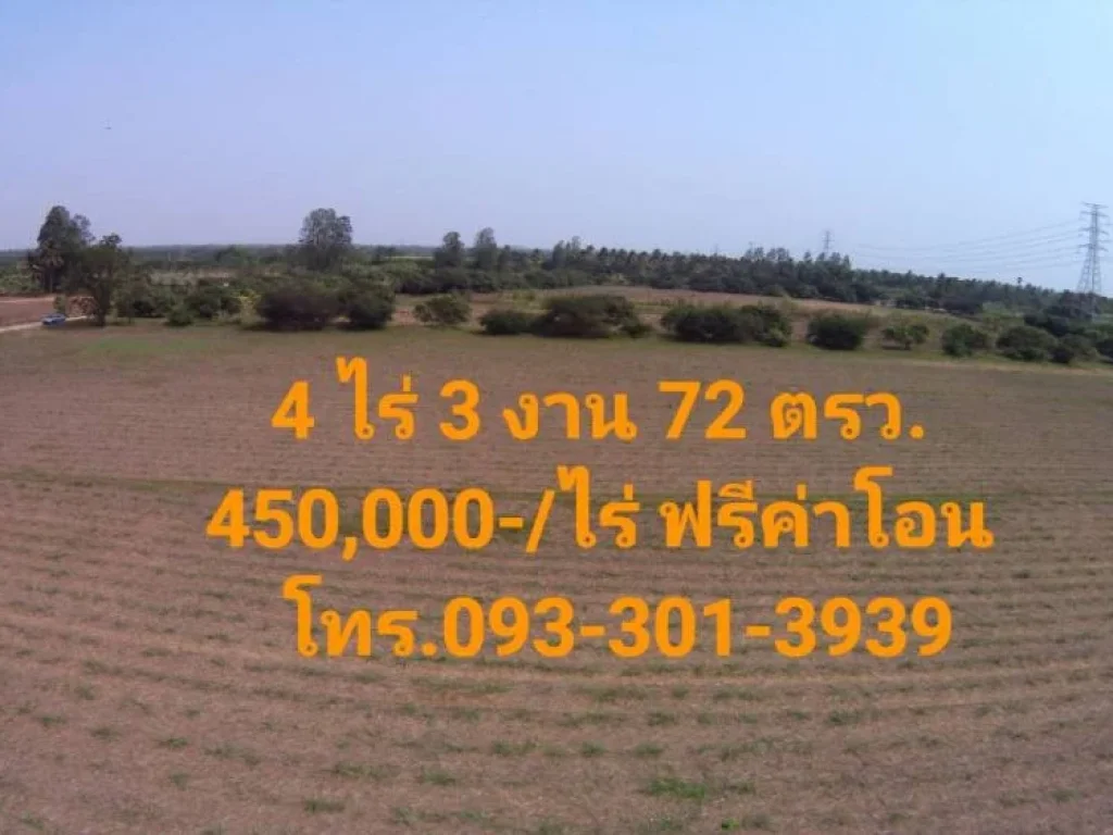 ขายที่ดิน 4 ไร่ 3 งาน 72 ตรว ตหนองกลางนา อเมือง ราชบุรี