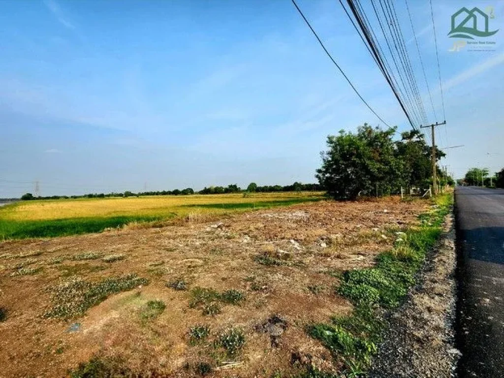 ขายที่ดินติดถนนเรียบคลอง หนองเสือ คลอง11 ขนาด 20 ไร่ วิวคลอง