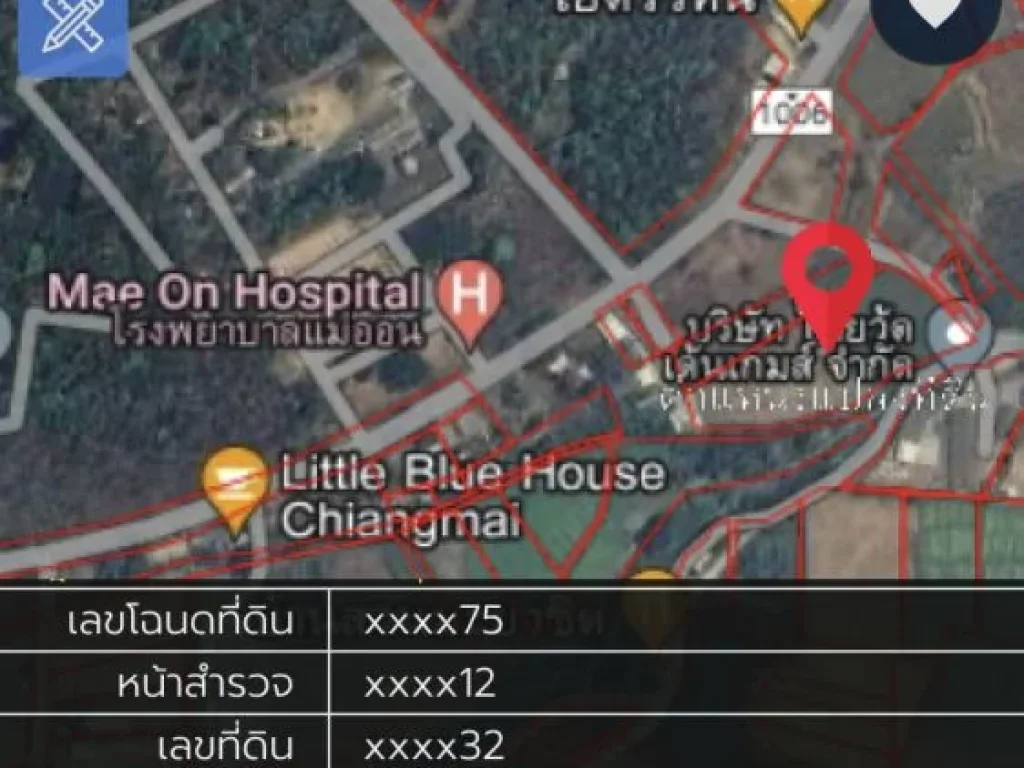 ขายด่วนที่ดินราคาถูกใกล้ รพแม่ออน ติดถนนดำ ขนาด 5-3-28 ไร่