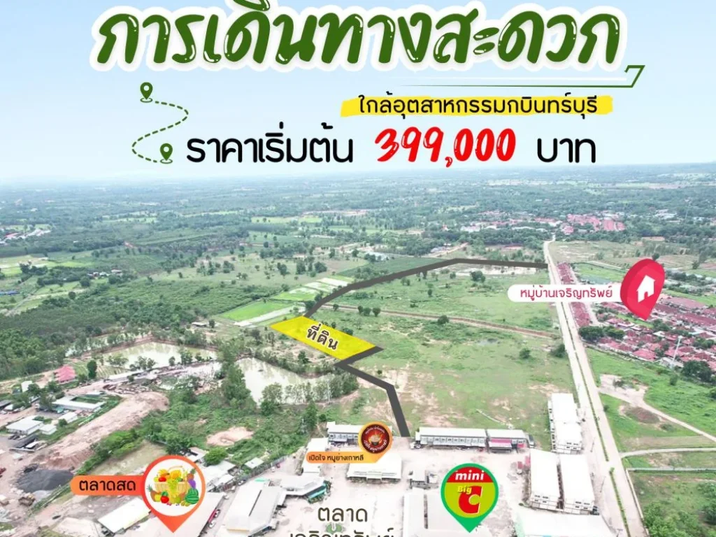 ขายที่ดินหลังตลาดเจริญทรัพย์ เริ่มต้น 123 ตรว ยกแปลงเริ่มต้น