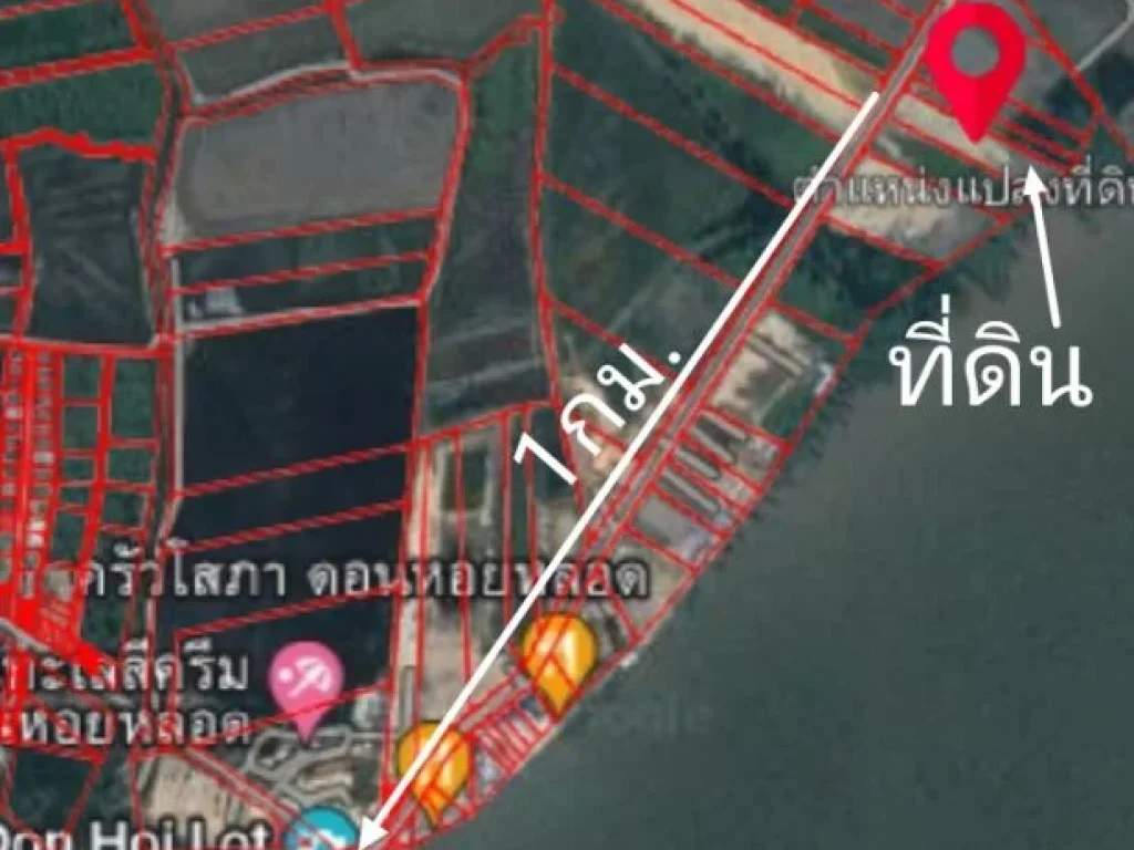 ที่ดินดอนหอยหลอดติดทะเล5ไร่ ใกล้กรมหลวงชุมพร1กิโลเมตร