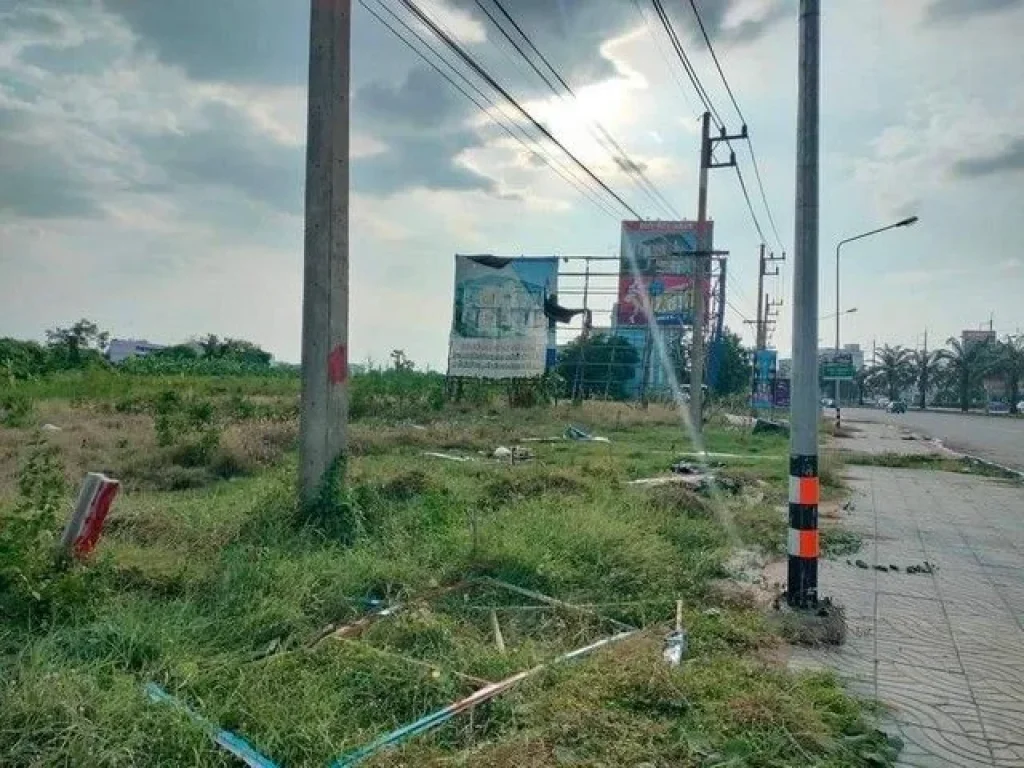 ขายที่ดินติดถนนใหญ่ ปทุม-รังสิต เชิงสะพานปทุมธานี 1 พื้นที่