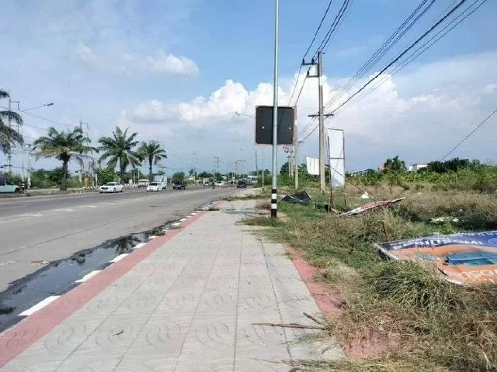 ขายที่ดินติดถนนใหญ่ ปทุม-รังสิต เชิงสะพานปทุมธานี 1 พื้นที่