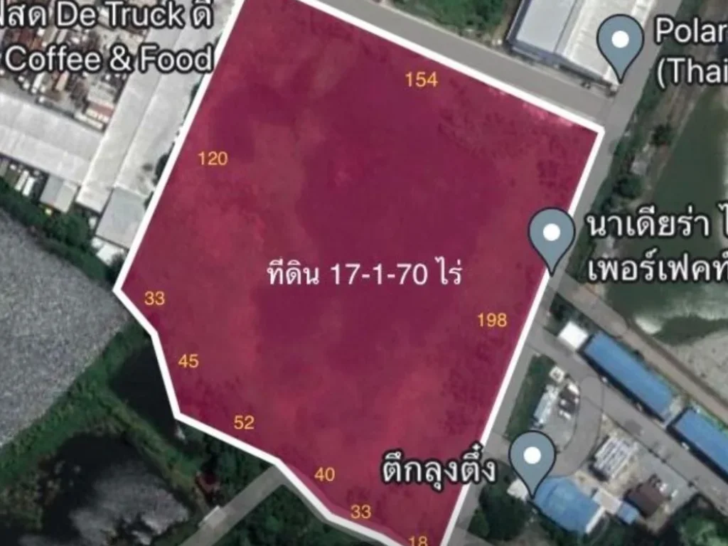 ขายที่ดิน ทำเลทองอยุ่บนเนื้อที่ 17 ไร่ กับ 170 ตรางวา อยุ่ที่