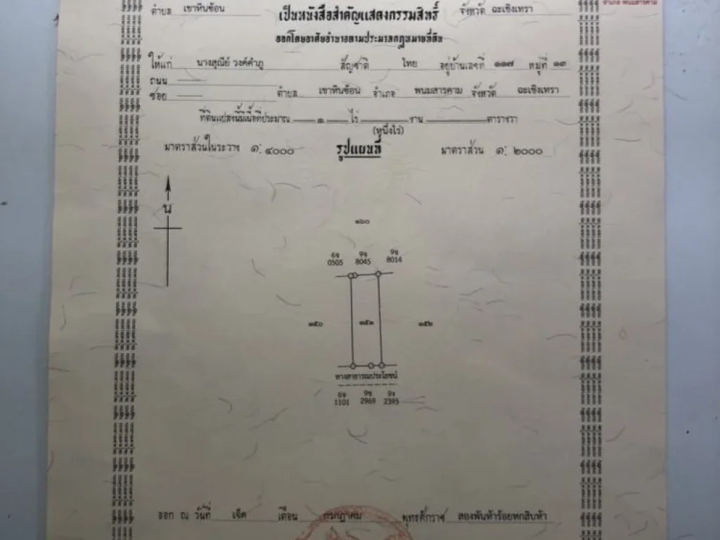 ตัดใจแบ่งขายที่ดิน 3 แปลง เหมาะปลูกบ้าน แปลงล่ะ 1 ไร่