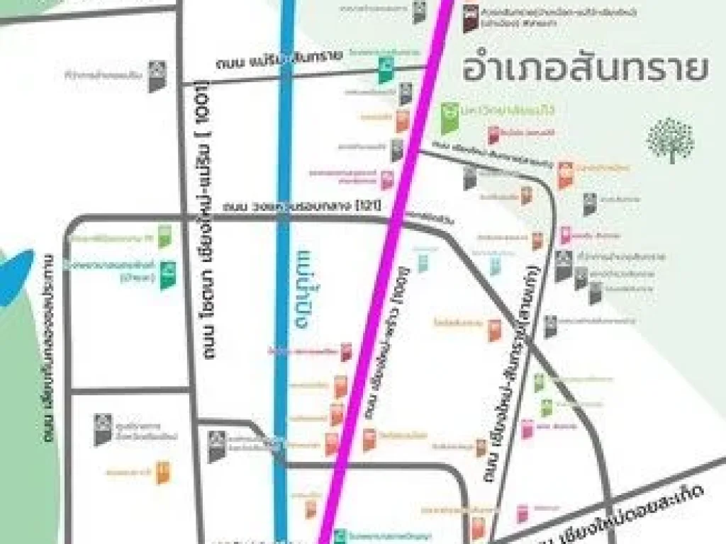 ที่ดินแบ่งขายบ้านแม่แฝกใหม่ อสันทราย จเชียงใหม่