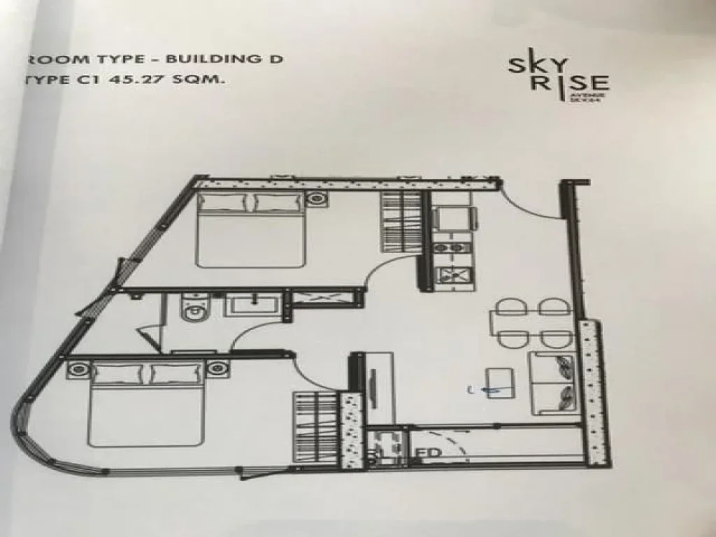 ขายดาวน์ โครงการ SKYRISE AVENUE สุขุมวิท64 ขนาด 4527 ชั้น 19