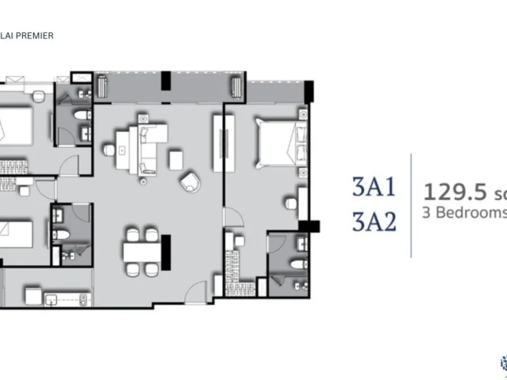 ขายดาวน์ Condo 3 Bed Price 155M ขายดาวน์ SUPALAI PREMIER SI