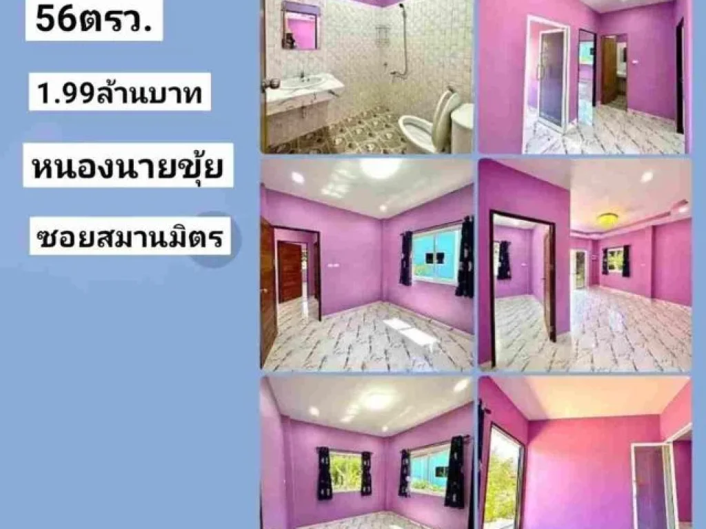 ฝันให้เป็นจริง ขายบ้านเดี๋ยวชั้นเดียวใหม่ 56ตรว